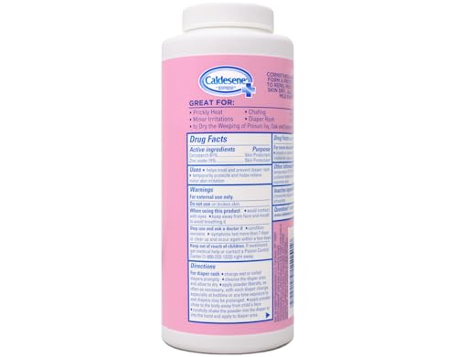 Caldesene Medicated Protecting Powder with Zinc Oxide & Cornstarch, 5 oz (Pack of 6)