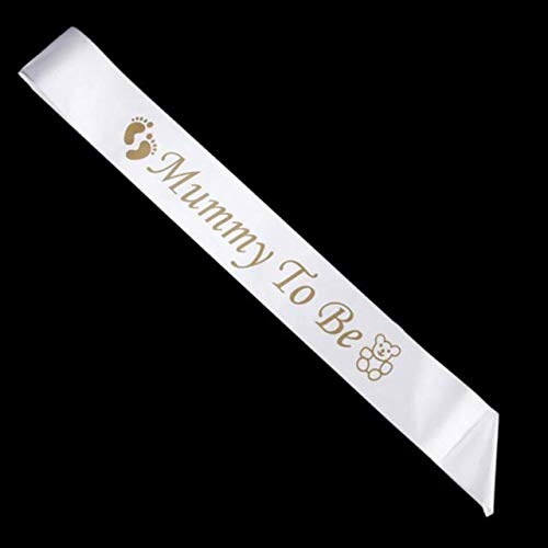 Baby Shower Party Decorations Sash - Mummy To Be Sash with Footprint Bear | New Mom Party Decoration Supplier