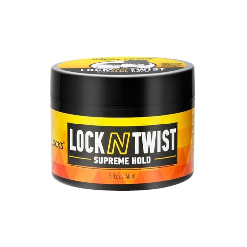 AllDay Locks Lock N Twist | Locking Gel, Re-Twist Locks, Supreme Hold | Smooths & Tames Frizz, Flake Free, Soft Finish | 5 oz