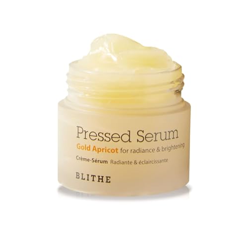BLITHE Pressed Serum Glass Skin Korean Skincare 31.27% Apricot Extract & Niacinamide for Natural Glow, Hybride Serum & Moisturizer 0.91 fl oz