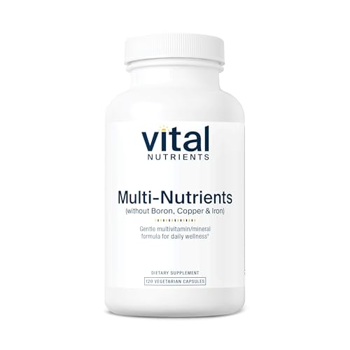 Vital Nutrients Multi-Nutrients 5 Ultra Antioxidant Formula | Boron, Copper, and Iron Free | Vegetarian Daily Multivitamin and Mineral | Gluten, Dairy, Soy Free | Non-GMO | 120 Capsules