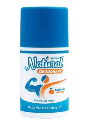 Lauricare Natural Deodorant - Aluminum Free - Plant Based Formula for Men and Women - 3oz Roll-On Deo Made with Lauricidin