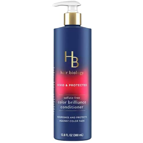 HB Hair Hair Biology Color Brilliance Shampoo and Conditioner SET. 12.8 fl oz each Bottle. With Biotin Vivid & Protected for Gray or Color Treated Hair.