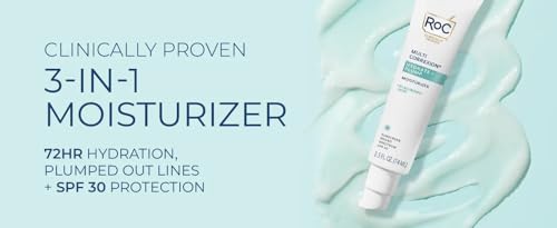 RoC Multi Correxion Hydrate & Plump Moisturizer Plus Hyaluronic Acid and SPF 30, 2.5 FL OZ, 2 Pack
