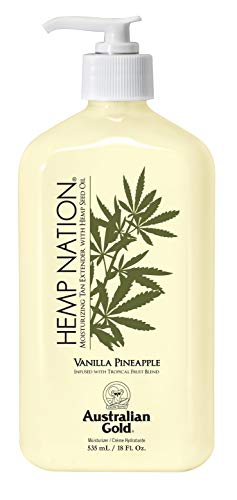 Ausrialian Gold Vanilla Pineapple Hemp Nation Moisturizing Tan Extender Lotion, 18 Fl. Oz. | Hemp Seed Oil,70936-16OZ