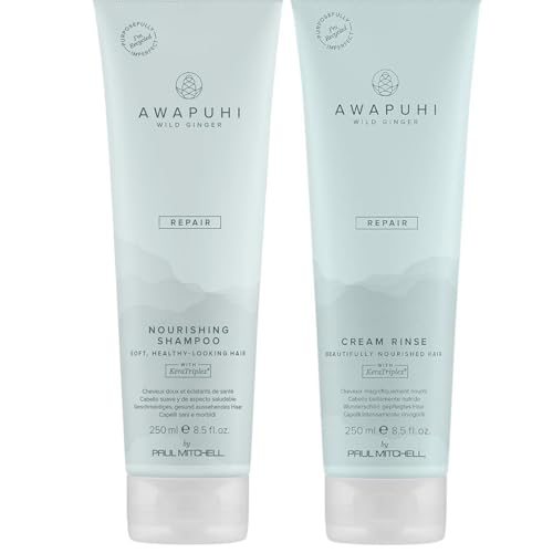 Paul Mitchell Awapuhi Wild Ginger Repair Gift Set, Shampoo + Conditioner, For Dry, Damaged Hair