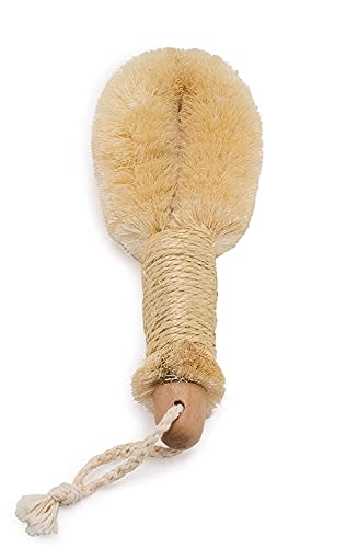 Dry Skin Bath Body Brush-100% Pure Natural Sisal Bristle. 9 Length