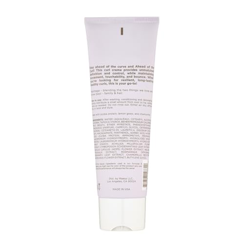 Hairitage Hydrating Curl Cream with Jojoba Oil for Hair - Coily + Curly Hair Product - Curl Defining Cream for Frizz Control - Gives Curls Bounce - Color Safe, Vegan, 6 oz.