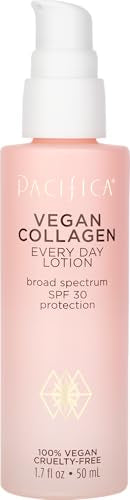 Pacifica Face Moisturizer - Vegan Collagen Face Lotion SPF 30 Broad Spectrum Sunscreen Every Day Face Lotion, UVA/UVB Protection for All Skin Types, Lightweight, Hydrating, Cruelty Free