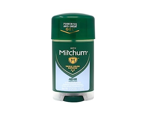 Mitchum Deodorant Mens Gel Unscented 2.25oz (2 Pack)