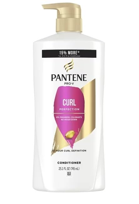 Pantene Pro-V Curl Perfection Conditioner, Nourishing, 25.1 oz, White