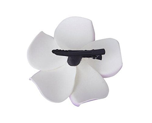 12PCS Women Girls 2.36 Hawaiian Hawaii Bohemia Style Plumeria Foam Flower Hair Clips Decoration Hair Barrette Hairpin For Bridal Wedding Party Beach Holiday (Yellow)