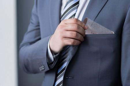 Wallet Durable Stainless Steel Comb for Hair & Beard Pocket Men Comb(travel metal wallet)