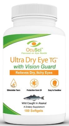 Formulated for Dry Eyes Mini-softgels of Ultra pure Omega-3, Black Currant Oil, Maqui Berry, Lutein, Zeaxanthin, Vitamins B12 and D3 (2 Month (180 mini softgels)