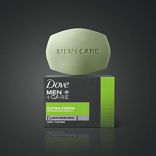 Dove Men+Care Bar 3 In 1 Cleanser For Body, Face, And Shaving To Clean And Hydrate Skin Extra Fresh Body And Facial Cleanser More Moisturizing Than Bar Soap 3.75oz 24 Bars