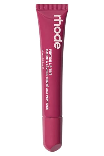 Rhode Peptide Lip Tint, Sheer Color and Hydrating Finish, 3 fl oz, 10ml (Raspberry Jelly)