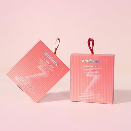 BIODANCE 7 Day Glow Up Kit: Holiday Collagen Gift Set for Glass-Skin, Christmas Gift, Stocking Stuffers for teen girls, Korean Skincare with Mask to Foam Cleanser, Toner Pads, Moisturizer, Gel Masks
