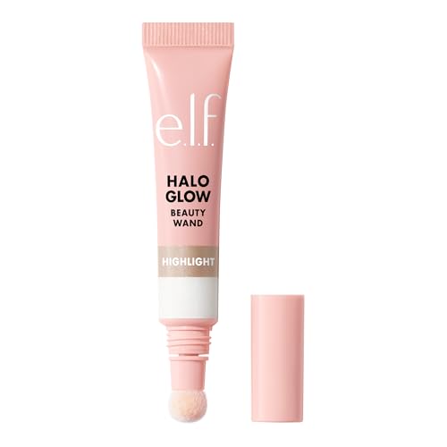 e.l.f. Halo Glow Highlight Beauty Wand, Liquid Highlighter Wand For Luminous, Glowing Skin, Buildable Formula, Vegan & Cruelty-free, IRL Angel