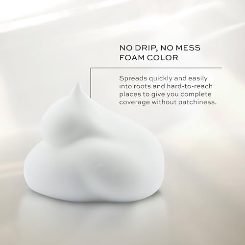 John Frieda Precision Foam Colour, Dark Natural Brown 4N, Full-coverage Hair Color Kit, Anti-Fade Gray Coverage, Deep Color Saturation Hair Dye, 1 Application