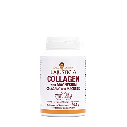 Ana Maria LaJusticia Collagen with Magnesium 180 Tabs - Healthy Teeth, Skin & Bones - Energy-Full - Gluten-Free - Easy-to-Use - Rejuvenates Your Skin & Strengthens Nervous System - from Spain