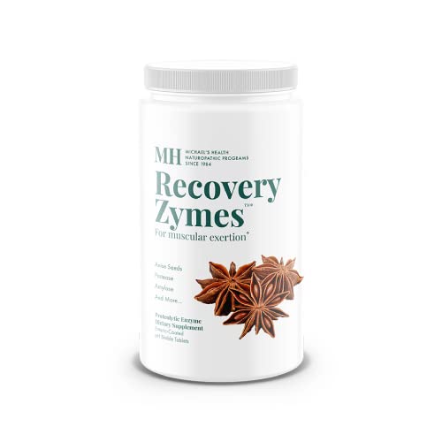 MICHAEL'S Health Naturopathic Programs Recovery Zymes - 1000 Enteric Coated pH Stable Tablets - Proteolytic Enzyme Supplement - Supports Natural Inflammatory Response - 166 Servings