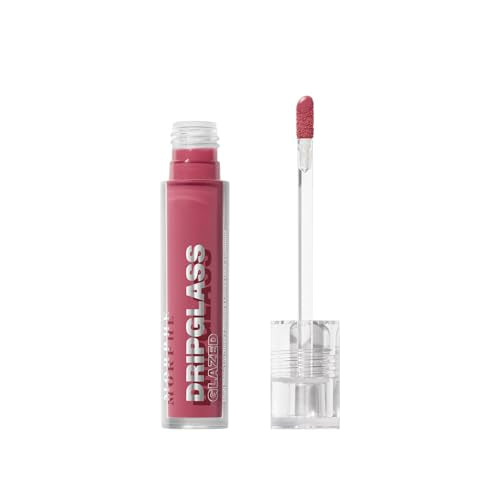 MORPHE Dripglass High Shine Lip Gloss - Semi-Sheer or Full Coverage Lip Color with Glass-Like Shine and Nonsticky Finish - Infused With Squalane & Vitamin E - Shatterproof Mauve (0.13 Fl Oz)
