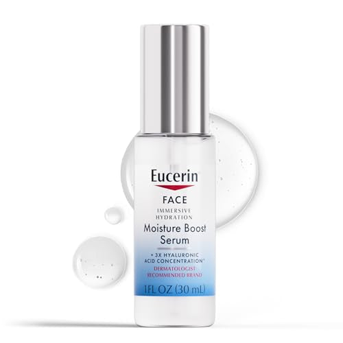 Eucerin Face Immersive Hydration Moisture Boost Face Serum, Ultra-Lightweight Hyaluronic Acid Serum Smooths Fine Lines and Wrinkles, 1 Fl Oz Bottle