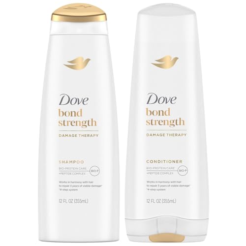 Dove Bond Strength Shampoo & Conditioner Set –Daily Strengthening Treatment for Dry, Damaged Hair, 12 Oz Ea