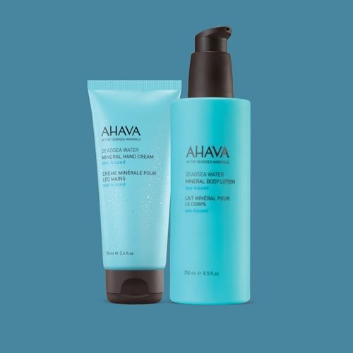 AHAVA Working Hands & Hydrating Body Lotion, Sea-Kissed Care Set - Includes Hand Cream Sea-Kissed, 3.4 Fl.Oz & Body Lotion Sea-Kissed, 8.5 Fl.Oz, enriched with Dead Sea Minerals & Magnesium