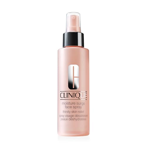 Clinique Moisture Surge Oil Free Face Spray Thirsty Skin Relief For Very Dry to Oily Combination Skin Types | Hydrating + Softening, 4.2 Fl Oz