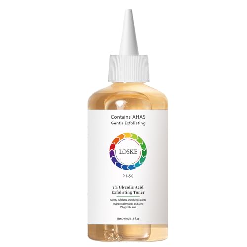 7% Glycolic Acid Face Exfoliating Toner for Clear Skin, Pore Minimizer, Radiant Complexion Enhancer, Daily Use Gentle Formula Suitable for All Skin Types