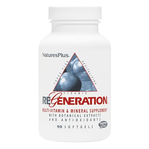Natures Plus Regeneration Multivitamin - 90 Softgels - with Potent Botanical Extracts, Minerals & Antioxidants - Natural Energy Production & Overall Well-Being - Gluten-Free - 30 Servings