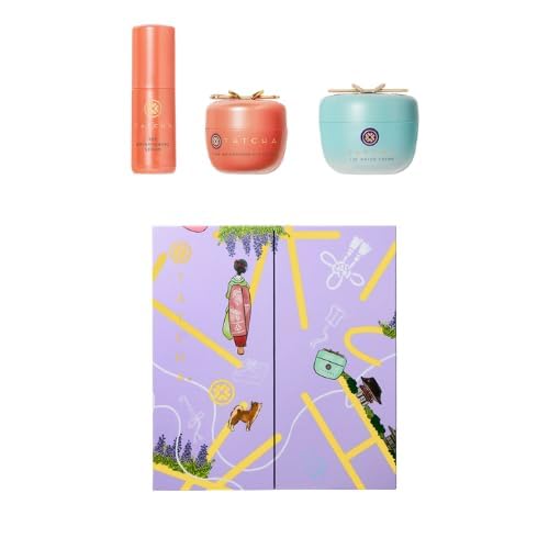 TATCHA Clear Pores, Bright Skin Set | Holiday Gift Set - The Water Cream, The Brightening Eye Cream, and The Travel-Sized Brightening Serum ($170 Value)