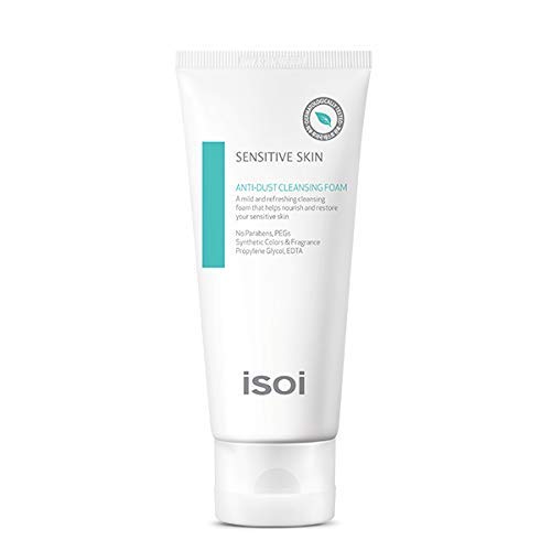 isoi Sensitive Skin Anti-Dust Cleansing Foam 100ml - mild, soothing, purifying, and refreshing cleanser, cleans deep into pores