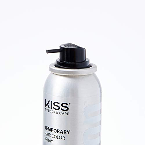 RED by Kiss Tintation Temporary Hair Color Spray, Instant Gray Root Cover Up, Water-Resistant, Smudge-Proof, Easy Wash Out, Hairline & Barber Touch-Up, Quick Dry (2 Pack) (Dark Brown)