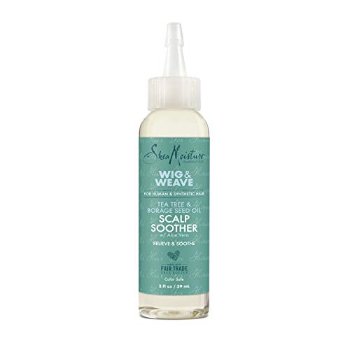 SheaMoisture Scalp Soother Oil Serum for Wig and Weave Tea Tree and Borage Seed Oil Paraben Free Scalp Treatment, 2 Ounce