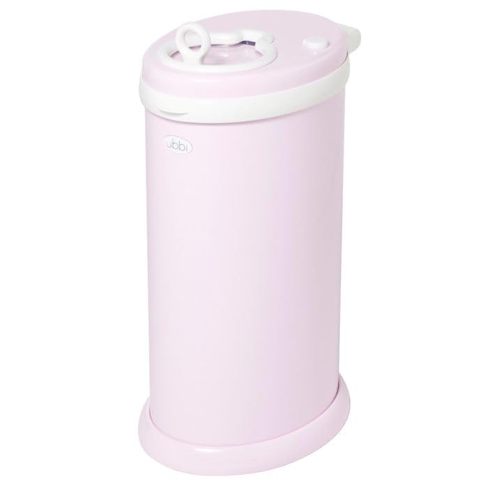 Ubbi Steel Diaper Pail, Odor Locking, No Special Bag Required, Award-Winning, Registry Must-Have, White