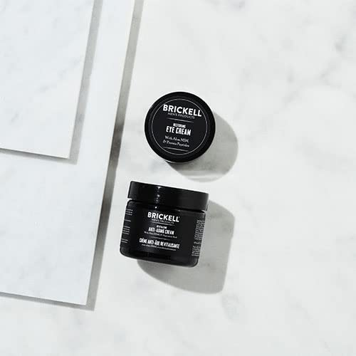 Brickell Men& Ultimate Anti-Aging Routine - Anti-Wrinkle Night Face Cream and Eye Cream to Reduce Puffiness, Wrinkles, Dark Circles, Under Eye Bags - Natural Organic
