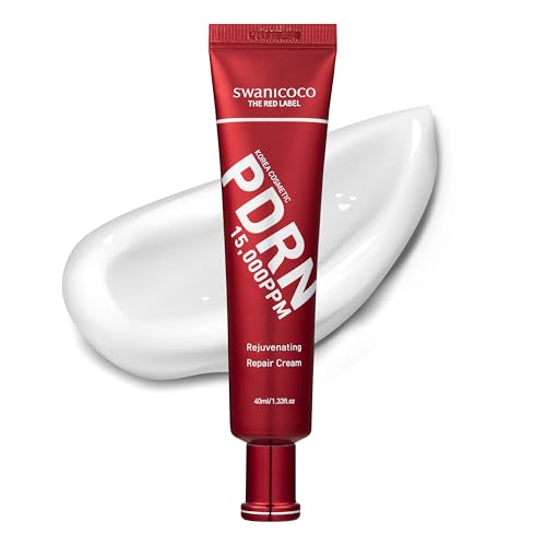 SWANICOCO PDRN Rejuvenating Repair Cream, 99.9% Pure Salmon (Sodium DNA), Bakuchiol, Cica Exosome, Niacinamide, Aging Care, Wrinkle Care, Intensive Glow, Skin Elasticity, 40ml 1.35 fl Oz