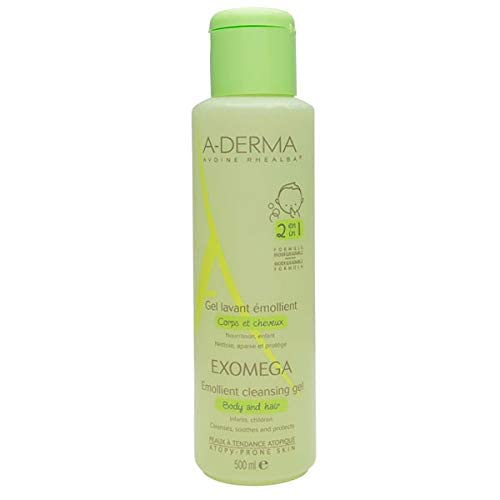 A-derma Exomega Emollient Cleansing Gel Body And Hair 500ml