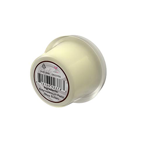 Okay Shea Butter Jar, White, 1 Ounce