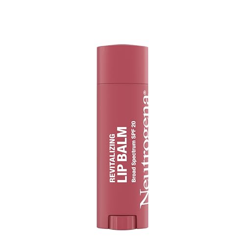Neutrogena Revitalizing Tinted Lip Balm Broad Spectrum SPF 20 Sunscreen, Moisturizing Lip Balm with a Sheer Tint for Softer, Smoother, Healthier-Looking Lips, Sheer Sunny Berry 30, .15 oz