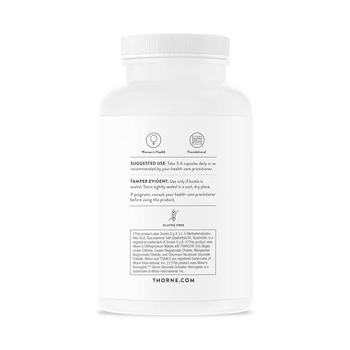 THORNE Women's Multi 50+ - Comprehensive Daily Multivitamin with Vitamins A, B6, B12, C, D, E, K, Zinc & More - Support Heart, Brain, Bone & Immune Health - 180 Capsules