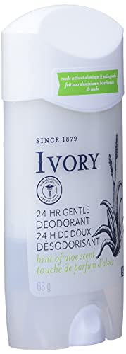 Ivory Gentle Aluminum Free Deodorant Hint Of Aloe, 2.4 oz, 1.8 Lb (Packaging may vary)