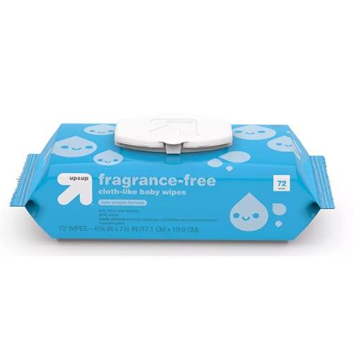 up & up Unscented Baby Wipes with Vitamin E & Aloe - 3 Packs of 72 Wipes with Flip-Top Lid (216 Total Count) Large, Durable and Ultra Soft Baby Wipes Made with Purified Water and No Harsh Irritants