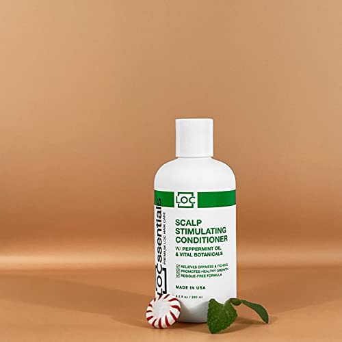 LOCssentials Scalp Stimulating Conditioner for Dreadlocks - Professional Dreadlock Conditioner for Locs, Interlocks, Sisterlocks, Microlocs, Twists - with Peppermint Oil & Botanicals - Silicone-Free
