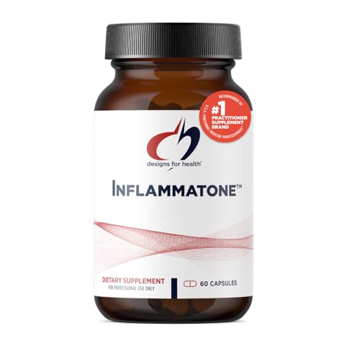 Designs for Health Inflammatone - Turmeric Supplements with Proteolytic Enzymes, Boswellia, Quercetin & Resveratrol (60 Capsules)