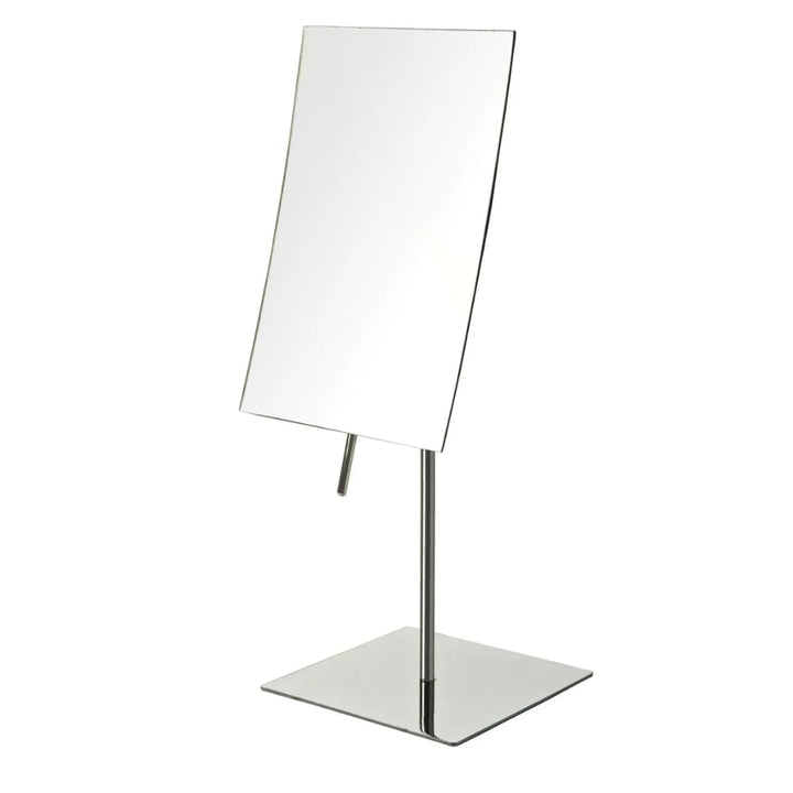 Jerdon JP358C 5-Inch by 8-Inch Rectangular Vanity Mirror with 3x Magnification, Stainless Steel Finish