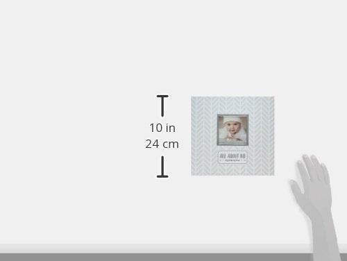 Pearhead Herringbone Baby Memory Book with Included Baby Belly Stickers, Modern Baby Keepsake Journal With Monthly Milestone Stickers, 5 Year Baby Book, Gender-Neutral Gift For New And Expecting Moms