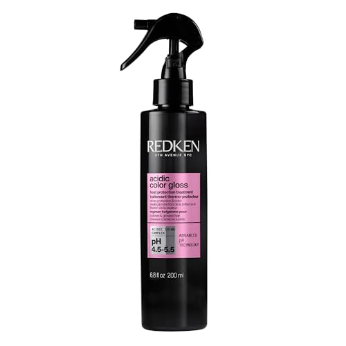 Redken Acidic Color Gloss Heat Protection Leave-In Treatment Spray For Color-Treated Hair | With Heat Protection for Styling and Blow Drying | Conditions and Adds Shine